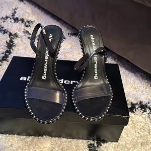 Alexander wang nova logo elastic shoe